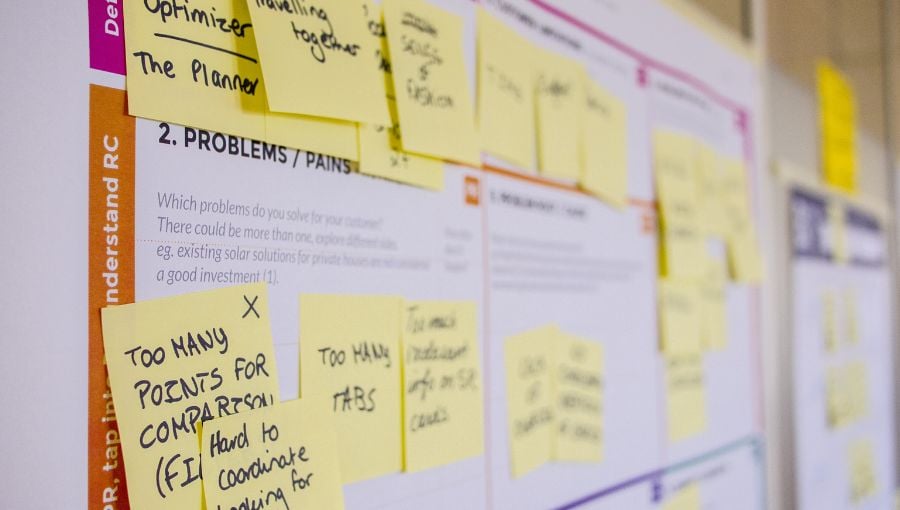 4 marketing compliance data points to measure in your creative production process - sticky notes on a whiteboard