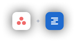 Asana and ziflow icons connected 