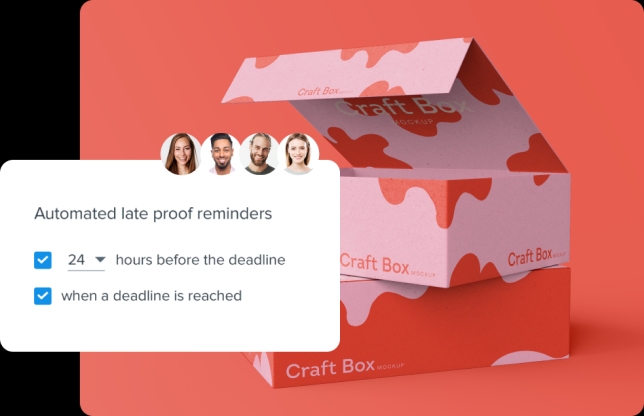 Automated late proof reminders for online creative collaboration