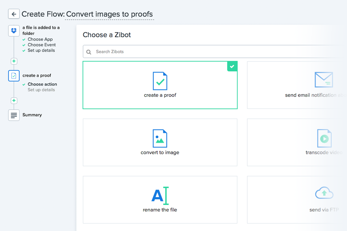 Automating Proof Creation Process with Ziflow workflows