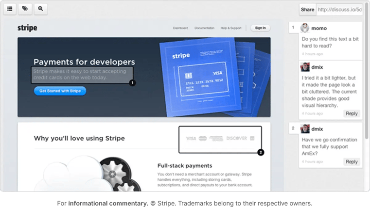 Designdrop user friendly tool designed to help individual designers capture and organize feedback