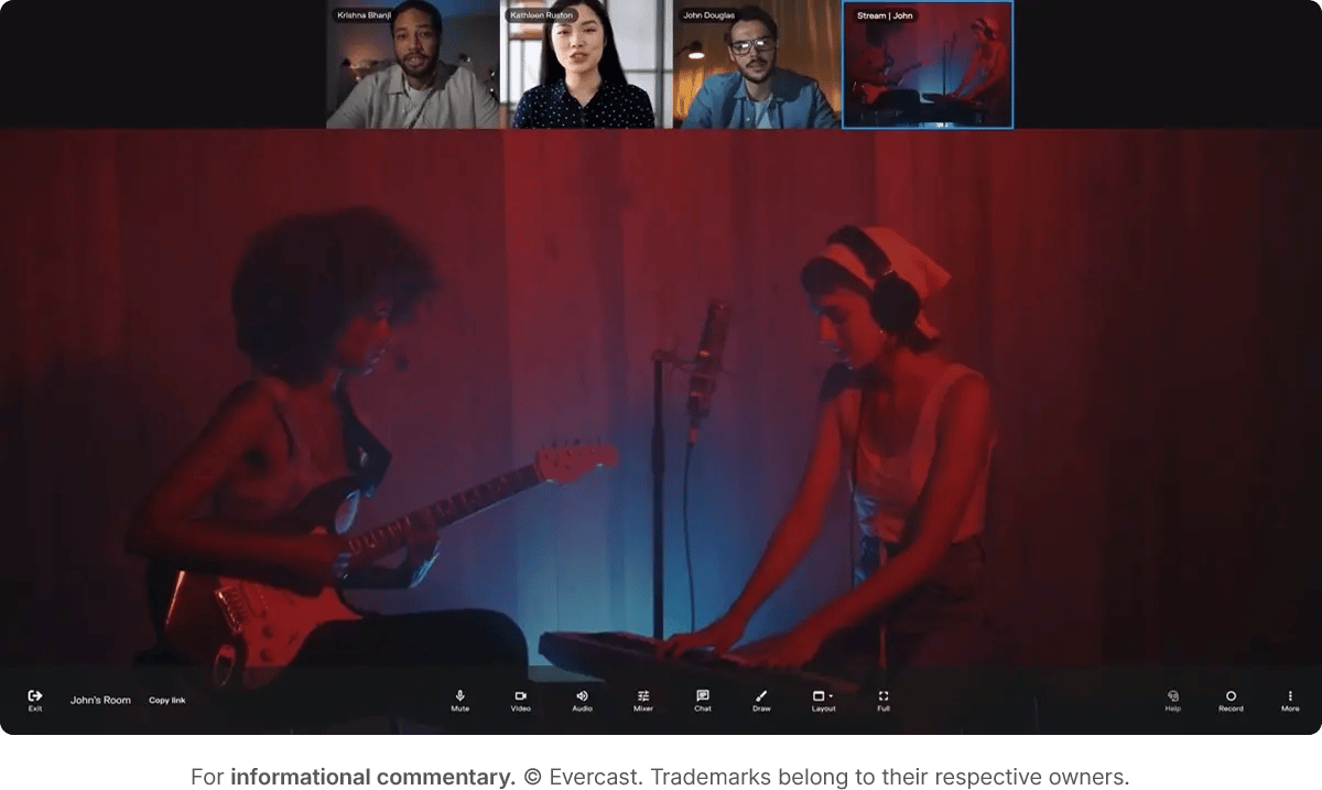 Evercast collaboration platform for production temas app dashboard