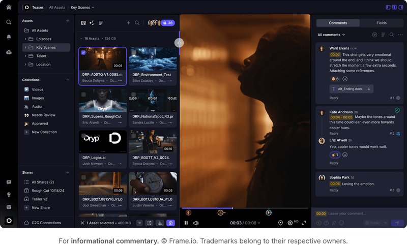 Frame.io Adobe -integrated video review platform