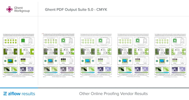 Ghent pdf output suite CMYK workgroup - other online proofing vendor results examples