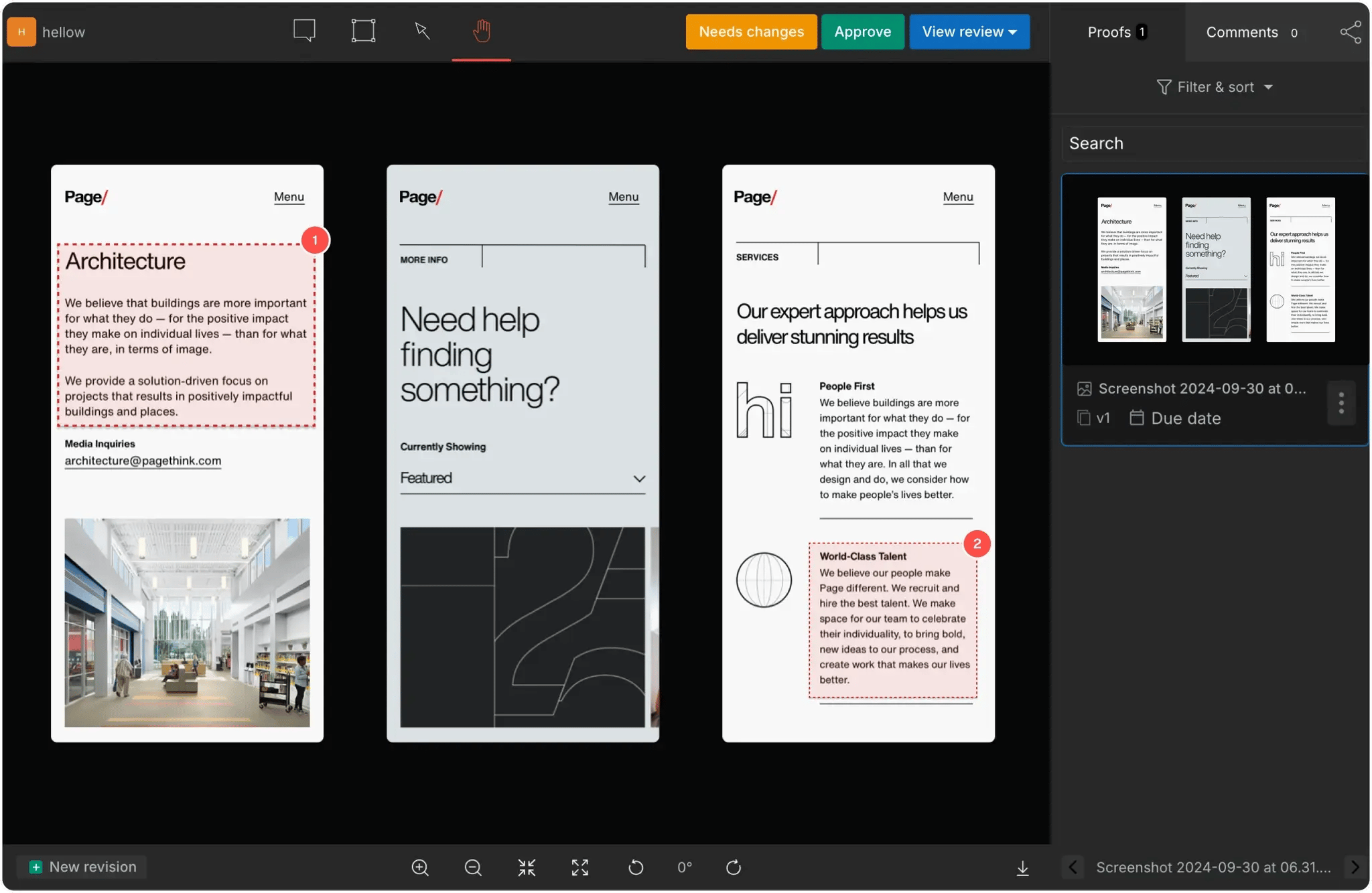 GoVisually lag-free collaboration service user interface