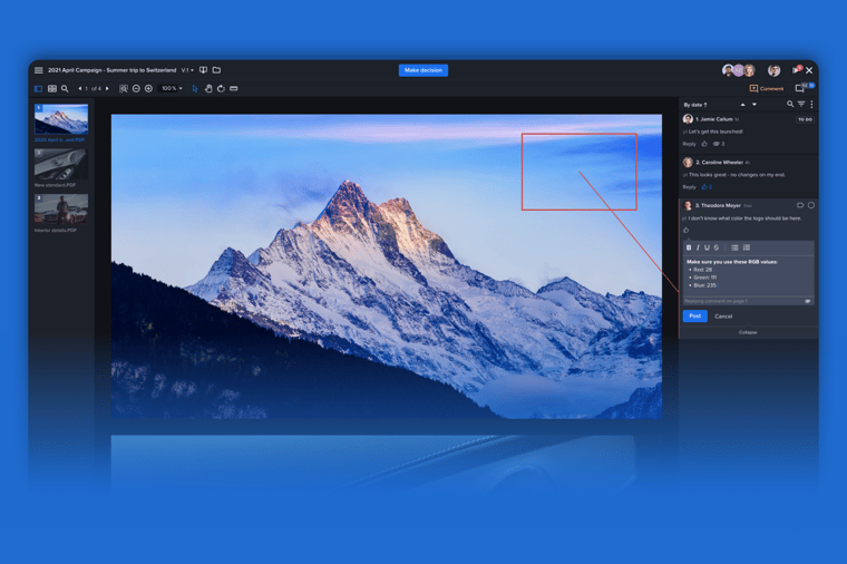 New version of online creative assets proof viewer and collaboration platform