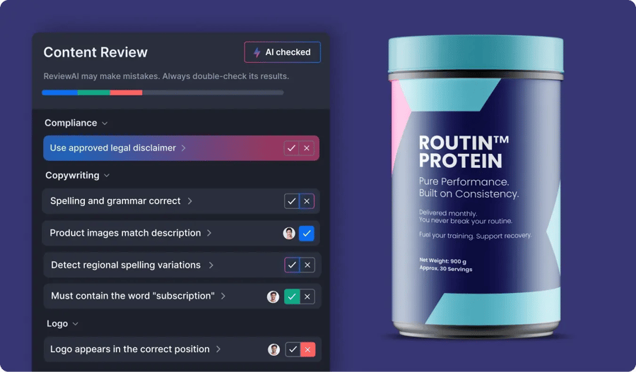 Intelligent review for packaging workflows in Ziflow AI Review Checklists feature