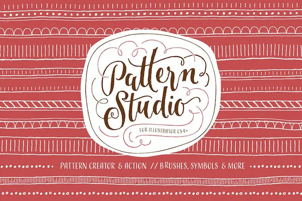 Pattern studio for adobe illustrator plugin for design, greeting cards, scrapbooks and more