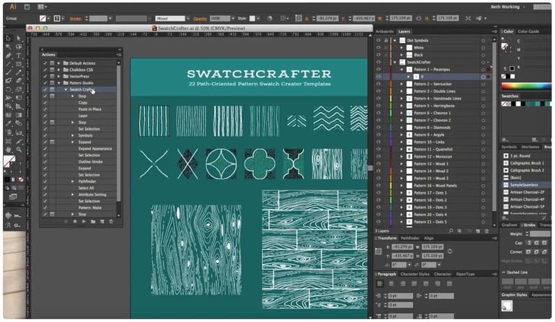 Pattern Studio for rustic, artisanal patterns creations Adobe Plugin