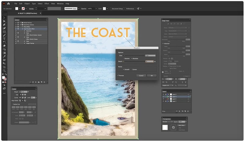 Posterpress user interface software for vintage posters