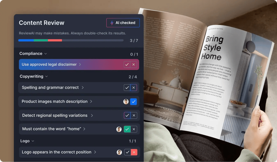 Review AI Checklist feature of Ziflow proof viewer for Print companies