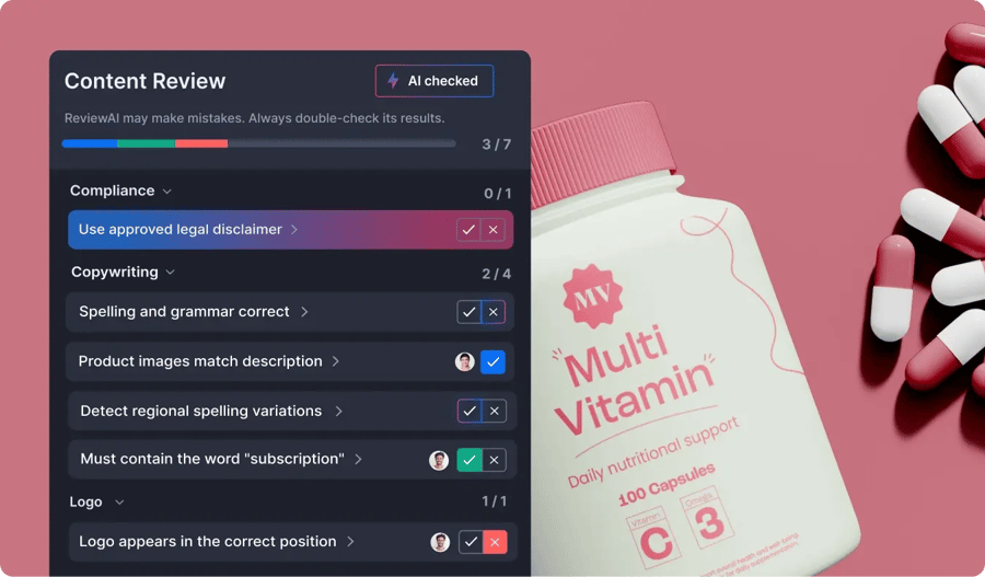 Review AI feature with Checklist for Healthcare of Ziflow