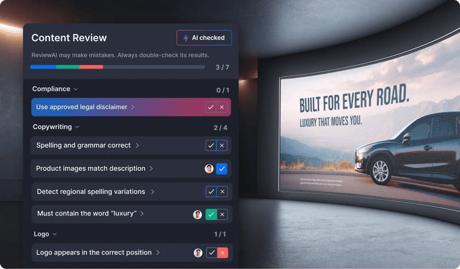 ReviewAI checklist feature of Ziflow for Agencies companies-1