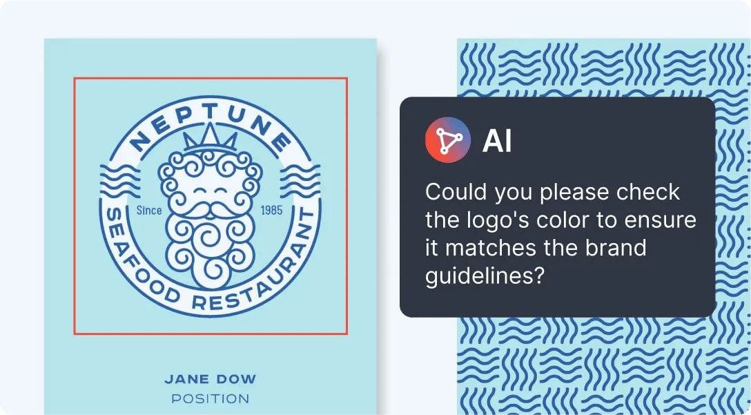 ReviewAI for Brand Standards in Ziflow commenting feature
