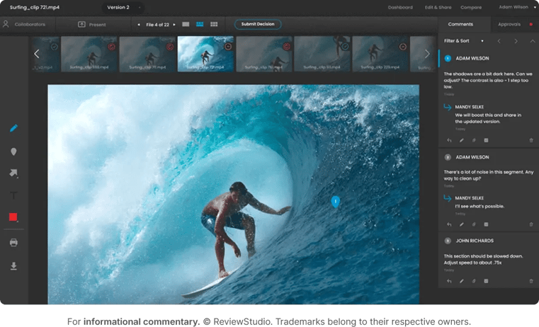 ReviewStudio online proofing software for managing feedback and reducing turnaround times