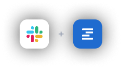 Slack and Ziflow integration icons with a plus