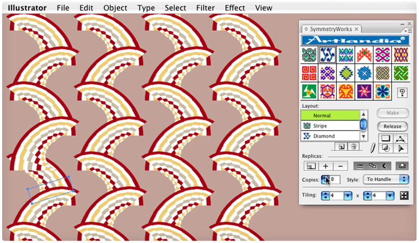 SymmetryWorks plugin for repeatitive design patterns