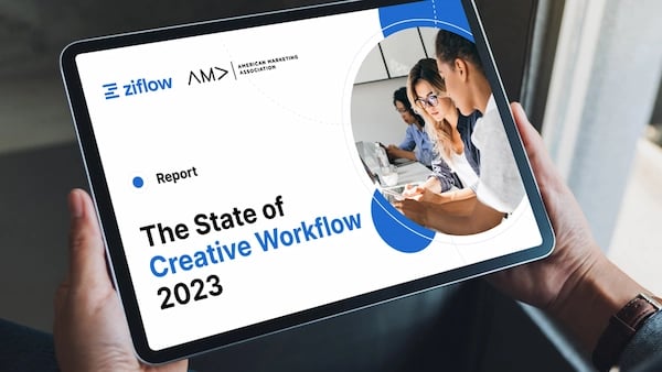 The State of Creative Workflow 2023 webinar on tablet