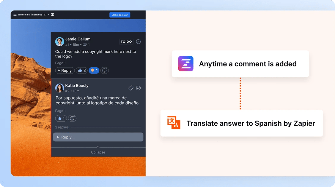 Translate feedback  in real-time Zapier integration with Ziflow.webp.webp