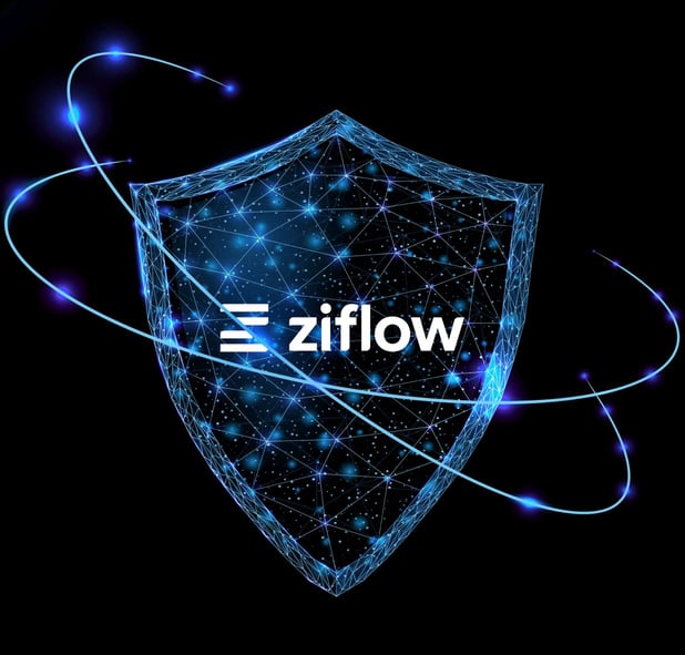 Ziflow security shield with decorative lines-1