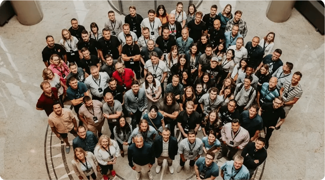 Ziflow team - founders of ProofHQ in the Warszawianka hall-1