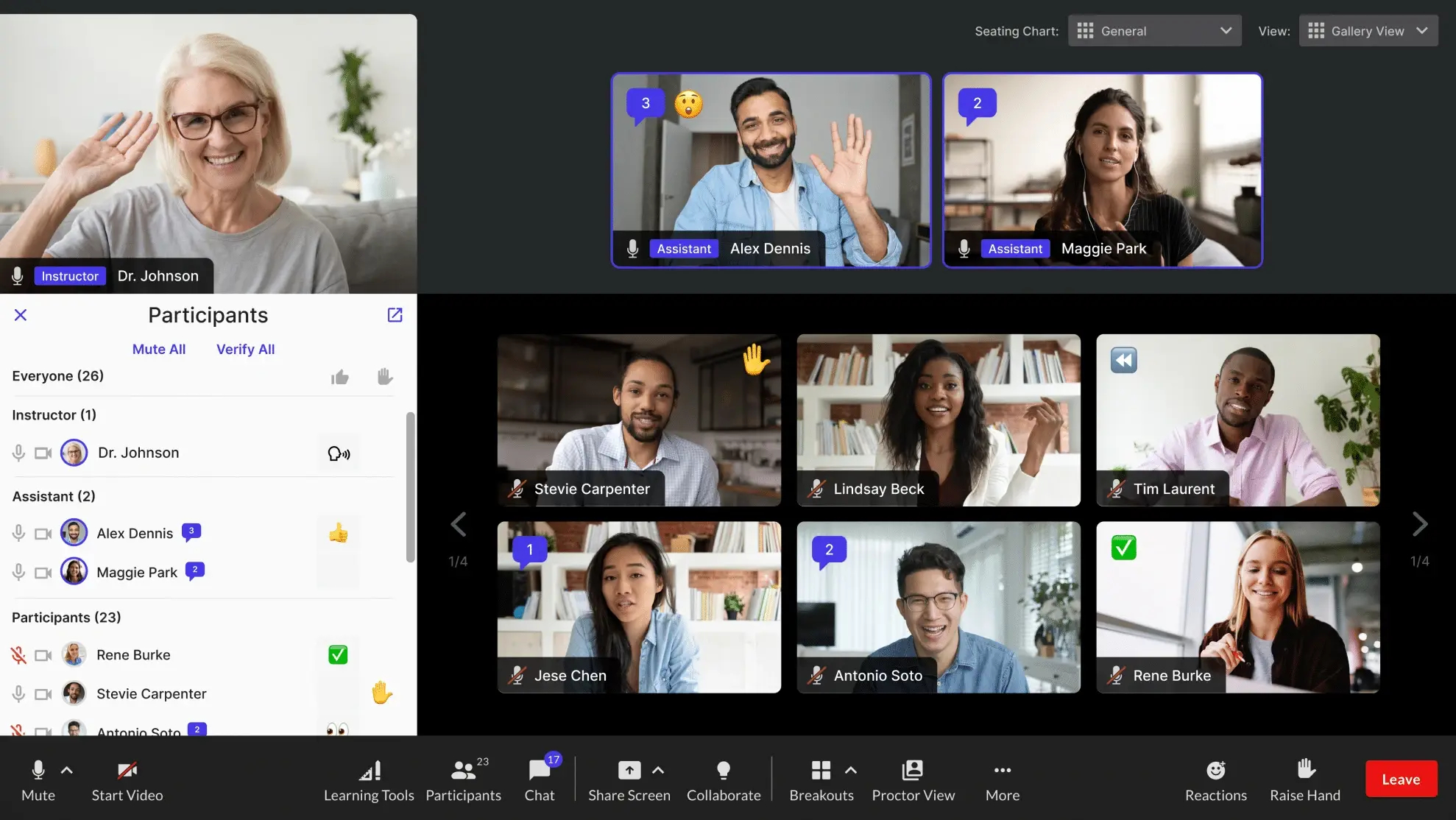 Zoom meeting participants main application interface