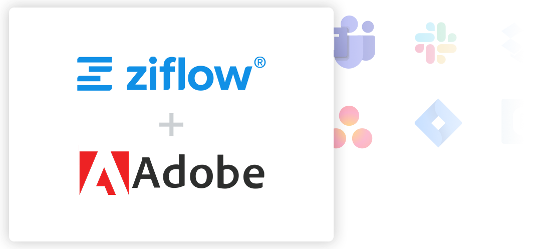 Ziflow plugin for Adobe Illustrator and the Creative Cloud Logos