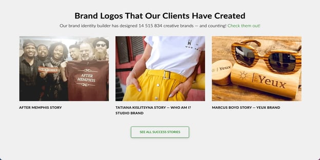 Logaster is an online app for creating logos and expand branding materials