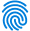 Fingerprint icon blue