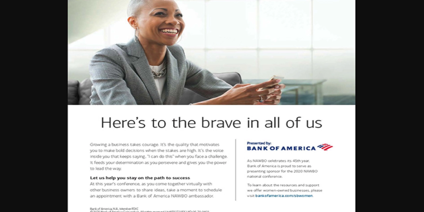 Here is to the brave in all of us - an award winning prind ad from Bank of America