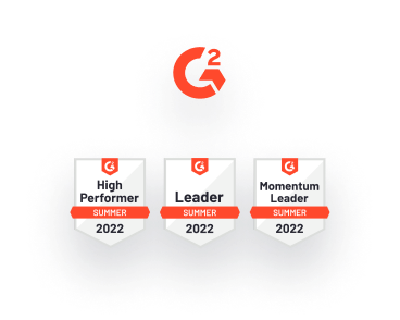 g2 badges - high performer, leader summer and momentum leader 2022-1