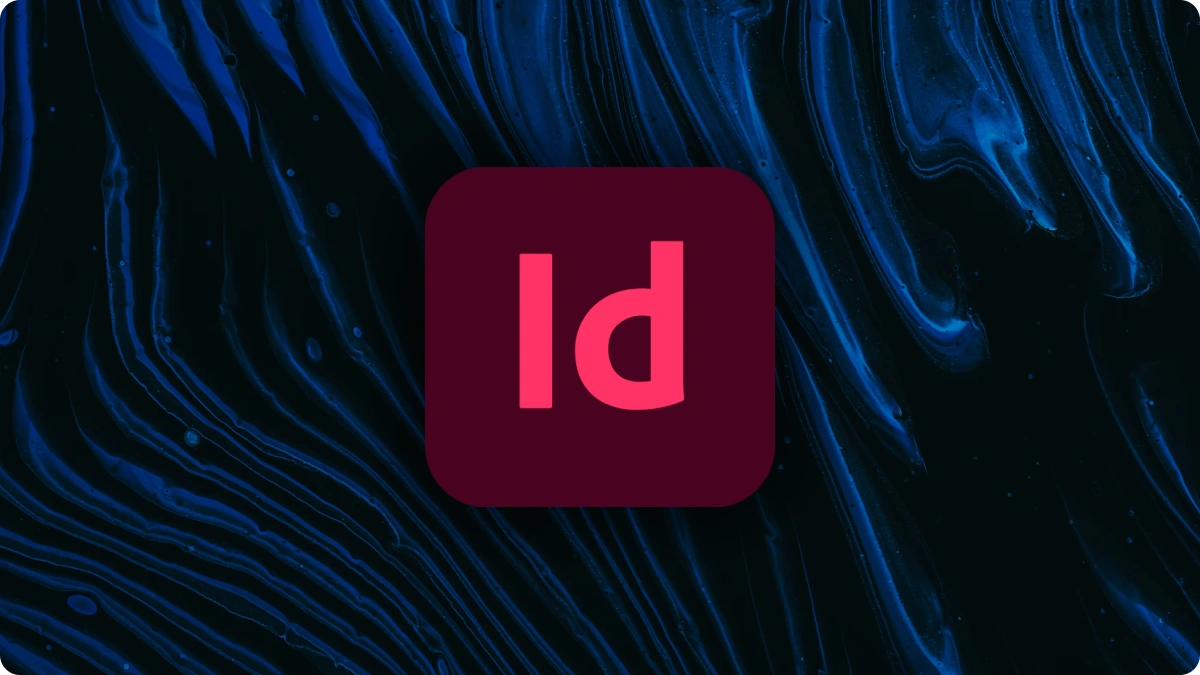 Adobe Indesign application symbol with decorative background: New file support in Ziflow